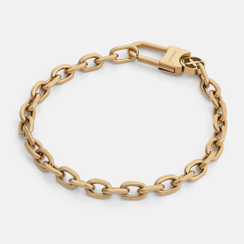 Vitaly Oblique Gold Chain Bracelet